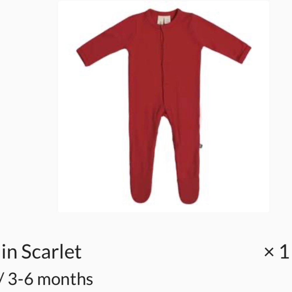 Kyte baby Scarlett footie pajamas